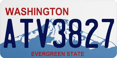 WA license plate ATV3827