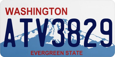 WA license plate ATV3829