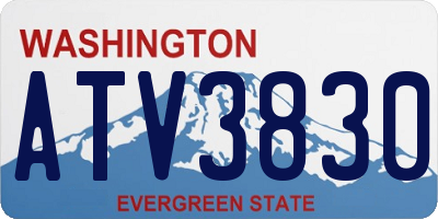 WA license plate ATV3830