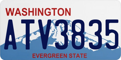 WA license plate ATV3835