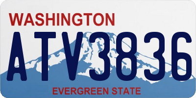 WA license plate ATV3836