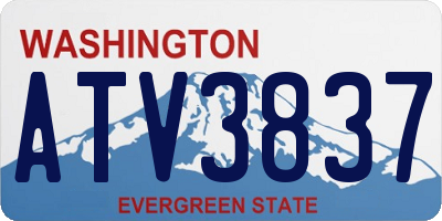WA license plate ATV3837