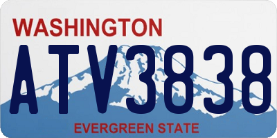 WA license plate ATV3838