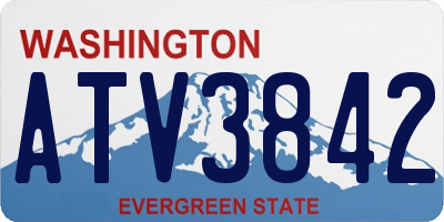 WA license plate ATV3842