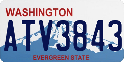 WA license plate ATV3843