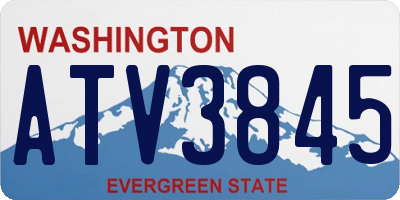 WA license plate ATV3845