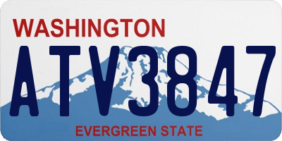 WA license plate ATV3847