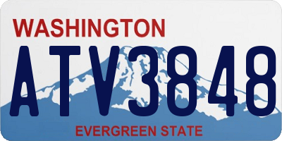 WA license plate ATV3848