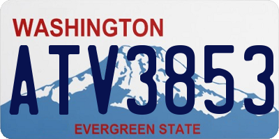 WA license plate ATV3853