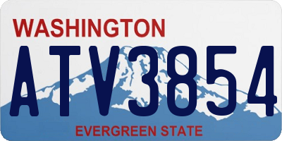 WA license plate ATV3854