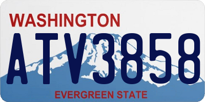 WA license plate ATV3858