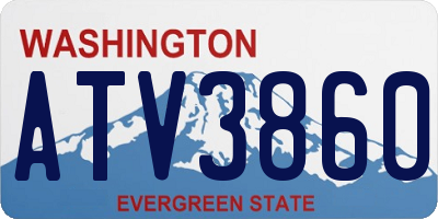 WA license plate ATV3860