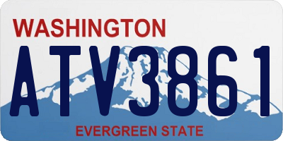 WA license plate ATV3861