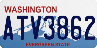WA license plate ATV3862