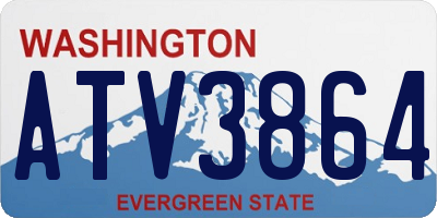 WA license plate ATV3864