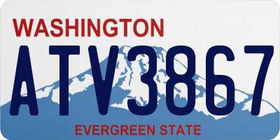 WA license plate ATV3867