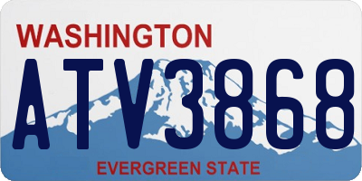 WA license plate ATV3868