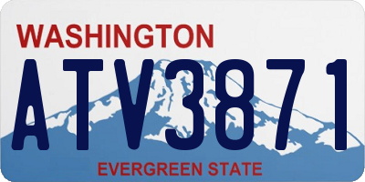 WA license plate ATV3871