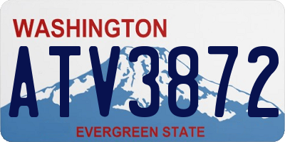 WA license plate ATV3872