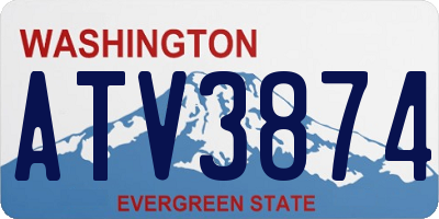 WA license plate ATV3874