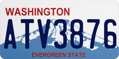WA license plate ATV3876