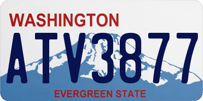 WA license plate ATV3877