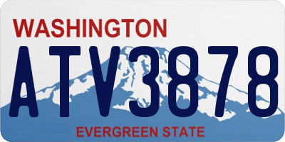 WA license plate ATV3878