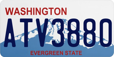 WA license plate ATV3880