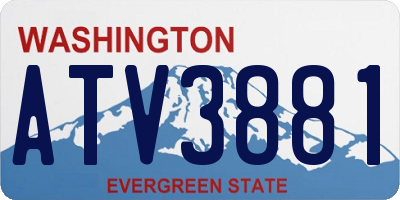 WA license plate ATV3881