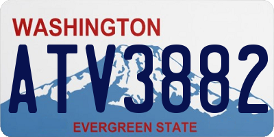 WA license plate ATV3882