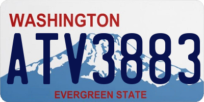 WA license plate ATV3883
