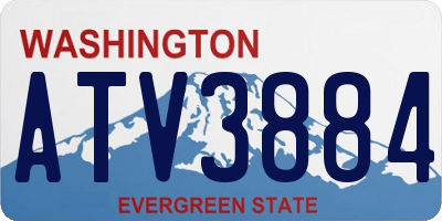 WA license plate ATV3884