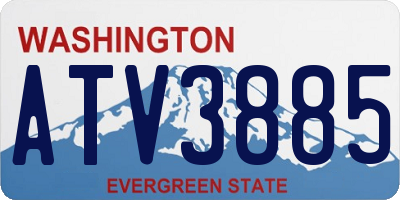 WA license plate ATV3885
