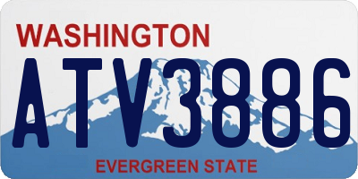 WA license plate ATV3886