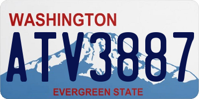 WA license plate ATV3887