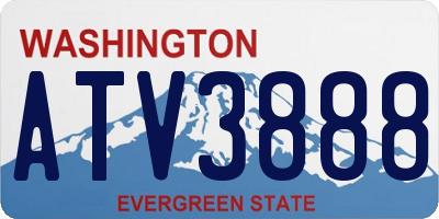 WA license plate ATV3888