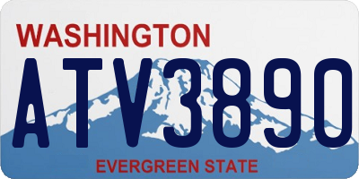WA license plate ATV3890