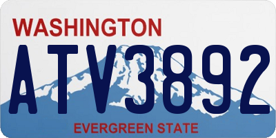 WA license plate ATV3892