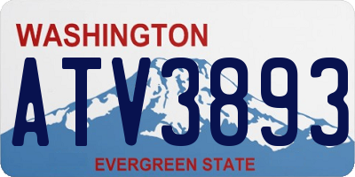 WA license plate ATV3893