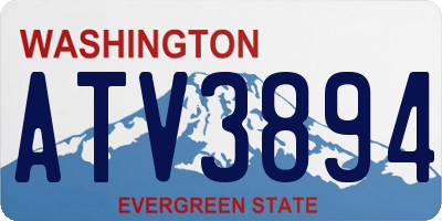 WA license plate ATV3894