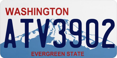WA license plate ATV3902