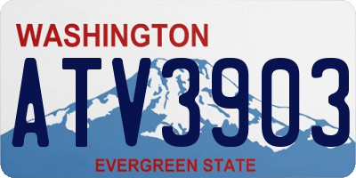 WA license plate ATV3903