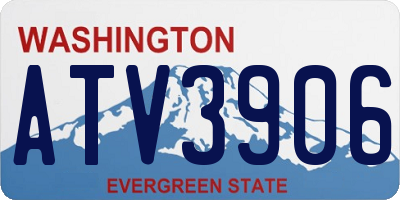 WA license plate ATV3906