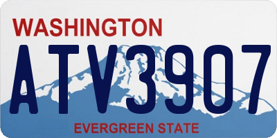 WA license plate ATV3907