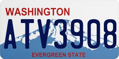 WA license plate ATV3908