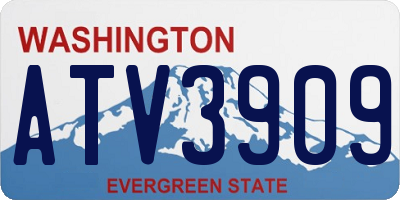 WA license plate ATV3909