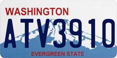WA license plate ATV3910