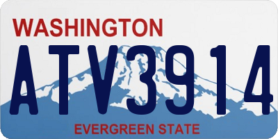 WA license plate ATV3914