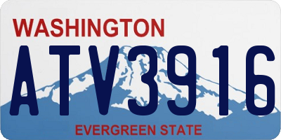 WA license plate ATV3916
