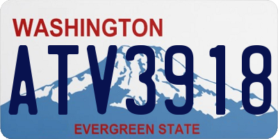 WA license plate ATV3918